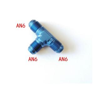 AN4 AN6 AN8AN10ブルー/ブラックカーアルミニウムTシャツTピースユニオンコネクタオスアダプタオイル燃料エアホースエンドトランスフォーム<span class=keywords><strong>AN</strong></span>フィッティング - Product Image 3