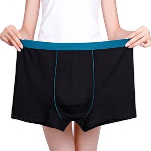 Cotton Breathable Trackless Oversize Men's Comfortable Thin Solid Color <b>Boxers</b> - Product Image 3