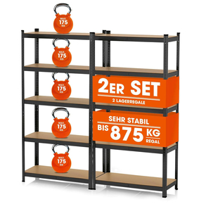 5-Layer Boltless Steel Shelving Light Duty <b>Shelf</b> Galvanized Garage Stacking Rack Kitchen Storage Shelving Home Storage Rack - Product Image 4