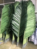 Ranting dan Daun Pohon Buatan LUYI Anti UV, Ranting Kelapa, Daun Pohon Kurma Tropis Buatan Kering
