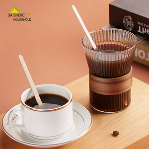 Biểu Tượng Tùy Chỉnh Thực Phẩm Cấp Bằng Gỗ Cà Phê Khuấy Xách Tay Cá nhân Giấy Bọc Khuấy Gậy - Product Image 6