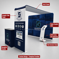 Stand d'exposition portable 10x10 pieds, montage rapide sans outils, en aluminium, pour publicité et exposition