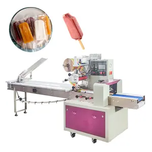 Automatic plastic bag horizontal Wrapping machine Ice Cream Popsicle honey spoon ice stick spoon packaging machine