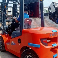 Chariot élévateur diesel HELI de 3,5 tonnes, conforme à la norme RoHS, équipement de manutention pour entrepôts industriels