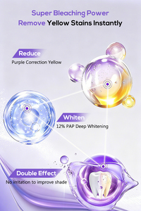 Hasil sempurna memutihkan instan gigi ungu koreksi warna pemutih Tech Glorysmile V34 strip pemutih gigi - Product Image 5