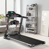 Tapis roulant domestique petit écran LCD électrique intérieur multifonctionnel pliable Test de fréquence cardiaque sans fil pour la course à pied