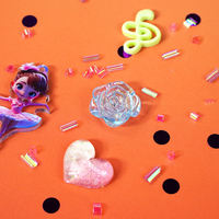 Slime Kristal Pink Tema Balet dengan Glitter Emas dan Aksesoris, Mainan Sensorik DIY untuk Anak, Hadiah Pesta