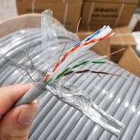 Кабель Ethernet Shibei Cat6 FTP с жилами из цельной меди, в ПВХ-изоляции, 4 пары, 23AWG, гигабитный LAN, 305 м, для наружных IP-камер и систем POE, по заводской цене