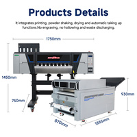 4 Head Dtf I3200 24inch Inkjet Dtf With Powder Shaking Machine 60cm T-shirt A1 30cm Transfer Xp600 Dtf Printers Printing Machine