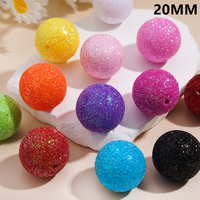 Perles rondes dorées personnalisées de 20 mm à trou droit pour la fabrication de bijoux, accessoires de stylo à perler, composants de bijoux faits à la main