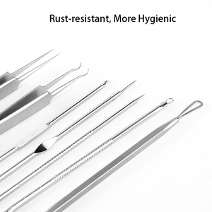 3/4/5/6/7/8-Piece mụn trứng cá & mụn đầu đen nhổ răng công cụ thiết lập vẻ đẹp trên khuôn mặt & trang điểm dual-đứng đầu mụn Ép Kim Kit Bán Sỉ - Product Image 2