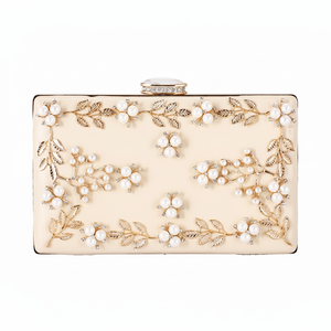 Pochette élégante en perles pour robe de soirée ou bal, livraison directe, pochette à chaîne - Product Image 1