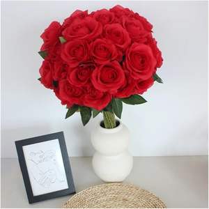 Rosas de Seda de Tallo Único de Alta Calidad de 50 cm, Muestras Disponibles, Rosas Artificiales al por Mayor, Flores Artificiales - Product Image 6