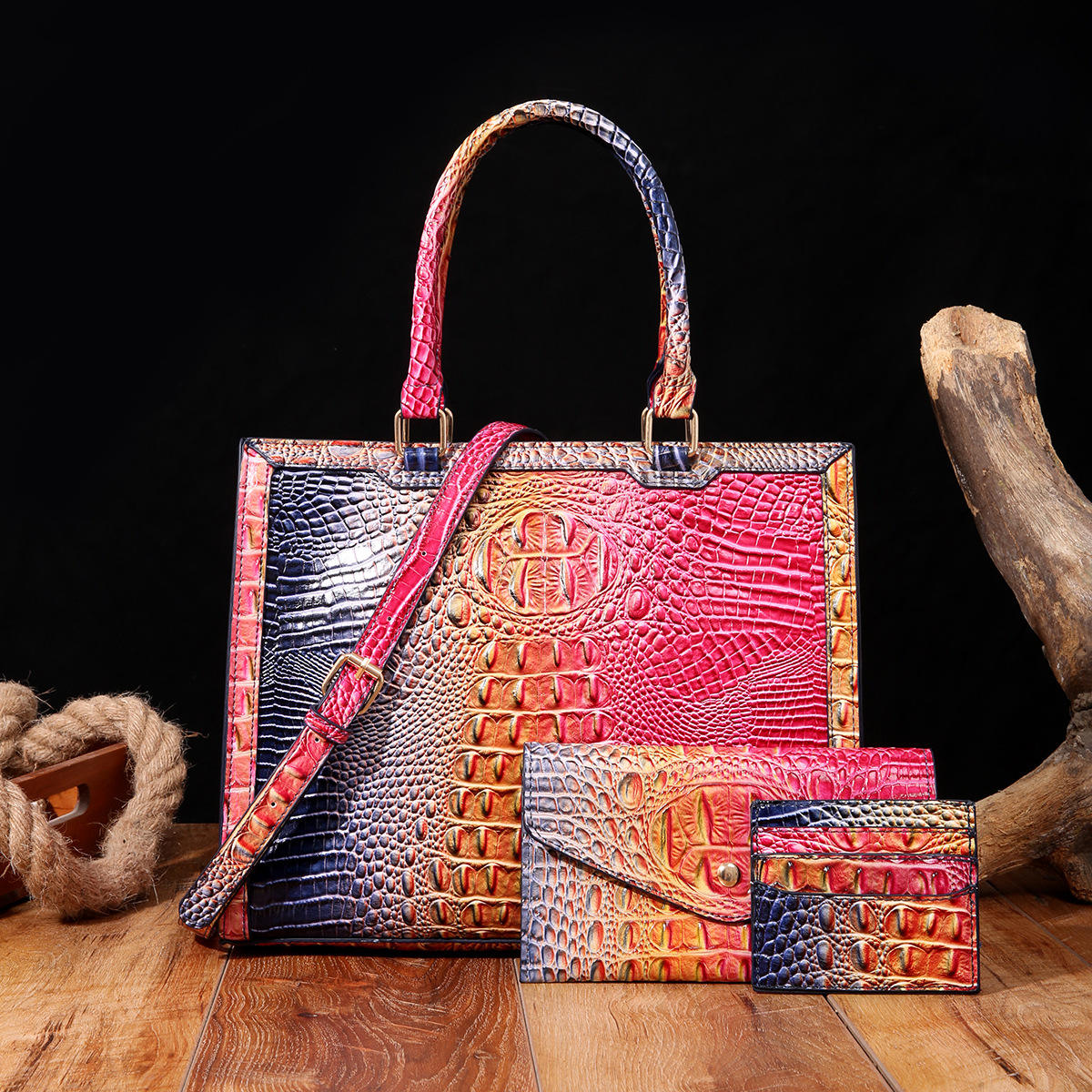 PG5092   พีจี5092#2 ดอกกุหลาบสีรุ้ง + น้ำเงิน