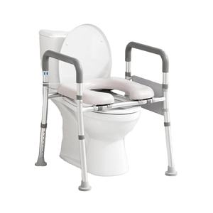 Siège de toilette surélevé à hauteur réglable, capacité de 400 lb, équipement de sécurité pour salle de bain, accoudoirs pour personnes âgées enceintes - Product Image 1