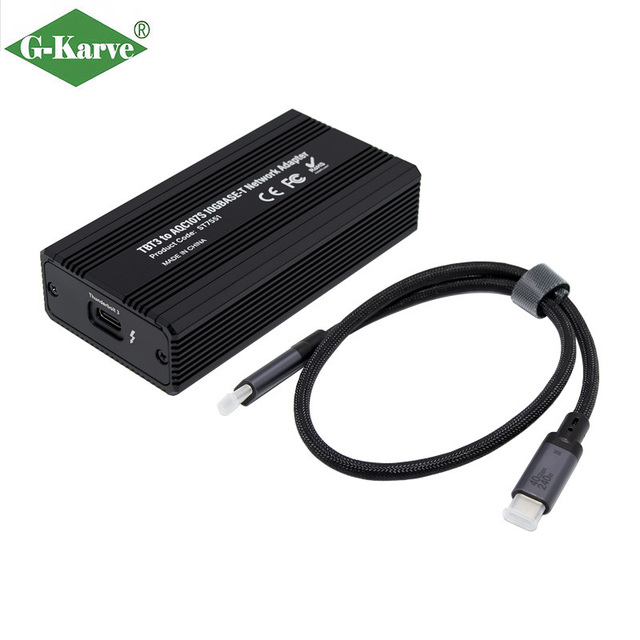 Thunderbolt 3/USB4 AQC107S 10/100/1000Mbps Internal Single-Port USB to Ethernet Server Network Card for Fast File Transfer