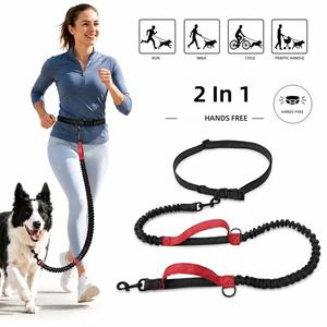 Adjustable <strong>Waist</strong> Dog <strong>Leash</strong> Belt, Retractable Hands-Free Reflective Pet Running <strong>Leash</strong>, Outdoor Jogging Walking Training Gear - Product Image 1