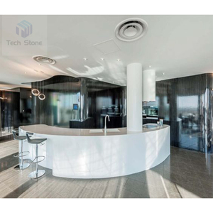 Tuyệt đẹp hình tròn thiết kế acrylic rắn bề mặt góc quầy <span class=keywords><strong>bar</strong></span> - Product Image 1