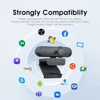 Webcam Streaming Langsung 30fps HD 1080P untuk PC dengan Penutup Privasi dan Mikrofon Terintegrasi untuk Komputer Desktop youtube