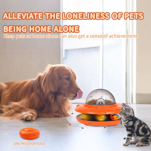 การให้อาหารสัตว์เลี้ยงแบบช้าอัตโนมัติของเล่นสุนัขแมวแบบโต้ตอบลูกบอลอิเล็กทรอนิกส์ติดตามของเล่นพร้อมจ่ายอาหารและควบคุมระยะไกล - Product Image 3