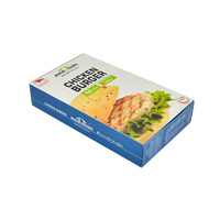 Emballage alimentaire en carton blanc de qualité alimentaire, imprimé sur mesure, résistant à l'humidité, pour aliments congelés, stockage au congélateur, boîte pour poulet frit congelé, boîte pour hamburgers