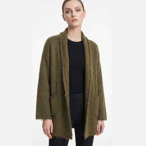 <span class=keywords><strong>Cardigan</strong></span> en tricot doux à manches longues pour <span class=keywords><strong>femme</strong></span>, style <span class=keywords><strong>vintage</strong></span>, ouvert sur le devant, uni, confortable, avec pompons, pull tendance pour l'automne - Product Image 1