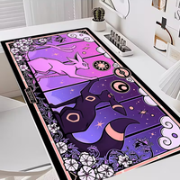 Tapis de souris Fantasy Dual-Cat Design, tapis de bureau dessin animé/anime. Fonctionnalités : texture lisse et délicate, couleurs vibrantes et durable.