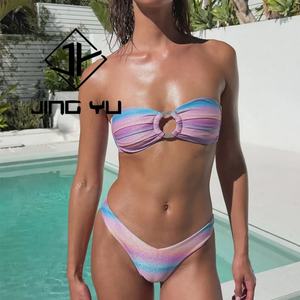 ชุดว่ายน้ำบิกินี่ผู้หญิงคุณภาพสูง ประดับคริสตัลหลากสี ผลิตตามสั่ง เป็นมิตรกับสิ่งแวดล้อม ทำจากโพลีเอสเตอร์ - Product Image 4