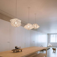Arturo Alvarez Lea, lampe suspendue en acier inoxydable minimaliste nordique, style ligne de pêche, pour restaurant, bar, chambre à coucher, éclairage LED, ambiance