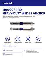 Ancre à coin électrogalvanisée robuste de qualité industrielle 8.8, résistante aux tremblements de terre (HRD-H/HRD-R) pour charge structurelle à long terme