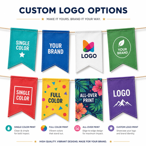 Banderines Rectangulares Impresos a Todo Color, Pancarta Colgante de Tela con Logotipo Personalizado, Guirnalda para Fiestas, Decoración Promocional - Product Image 2