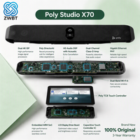 Poly Studio X70 4K Video Conference Bar Digital Zoom DirectorAI Speaker dan Group Framing NoiseBloc