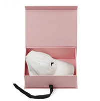 Robuste Hochwertige Rosa Wellpappe Geschenkbox Umweltfreundlich Biologisch Abbaubar Luxus-Branding Schleifenband Magnetverschluss