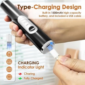 เครื่องตีฟองนมแบบมือถือ ชาร์จผ่าน USB พร้อมที่ตีไฟฟ้า ปั่นกาแฟ ด้ามจับคู่ สำหรับทำคาปูชิโน - Product Image 5
