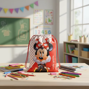 Borsa Minnie <span class=keywords><strong>Disney</strong></span> FAMA, Borsa per Snack Mickey, Zaino con Coulisse per Bambini - Product Image 5
