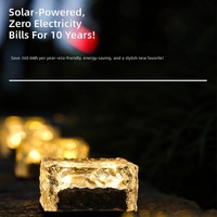 Lampes solaires LED RGB en forme de brique pour aménagement paysager et terrasse, étanches IP65, garantie 1 an