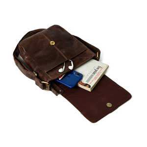 Bolso Cruzado de Cuero Genuino Premium para Hombre y Mujer con Correa Ajustable, Cierre Seguro, Ligero y Duradero - Product Image 1