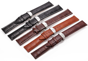 12MM 13MM 14MM 15MM 16MM 17MM 18MM 19MM 20MM 21MM 22MM 24MM chiusura a farfalla cinturino per orologio in vera <span class=keywords><strong>pelle</strong></span> di <span class=keywords><strong>coccodrillo</strong></span> - Product Image 5