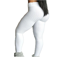 Taille haute coloré froncé Scrunch bout à bout Fitness serré butin entraînement Yoga pantalon Stretch gros cul sport Leggings