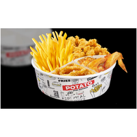 Boîte d'aliment à emporter jetable personnalisée pour livraison boîtes d'emballage en papier pour traiteur frites hot dog hamburger pop-corn poulet