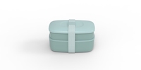 Boîte à bento rectangulaire à double étage en plastique pour adultes, 1230 ml, étanche, sans BPA, de qualité alimentaire, écologique, portable