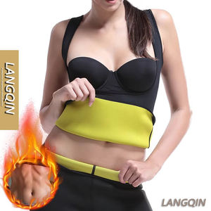 LANGQIN Gilet de sudation en néoprène grande taille, respirant, pour la perte de poids, avec fonction de corset amincissant et de maintien de la taille - Product Image 1