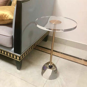 أثاث غرفة المعيشة, أثاث غرفة المعيشة الفاخرة ديكور دائري صغير عصري منخفض واضح الاكريليك القهوة صغيرة الجانب أكسنت الجدول - Product Image 3