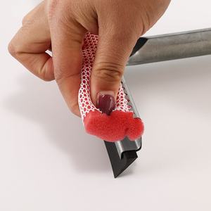 Grattoir à <span class=keywords><strong>vitres</strong></span> en métal de 25 cm (tête de 10 pouces) avec manche en bois peint de 48 cm, rouge, pour le nettoyage des <span class=keywords><strong>vitres</strong></span> de voiture - Product Image 2