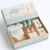 Coffret Cadeau de Souvenirs Personnalisé pour Bébé Luxe, Jouets Éducatifs Étanche pour Nouveau-Nés, Activité d'Apprentissage Amusante, Doublure en Éponge