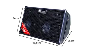 Harga pabrik Amplifier gitar 120-Watt dengan baterai Lithium (warna hitam)