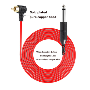 Câble d'alimentation RCA en cuivre pour machine à tatouer, avec clip, pour alimentation de machine à tatouer - Product Image 6
