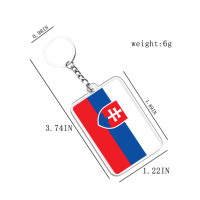 Porte-clés et pendentifs en acrylique Porte-clés légers Drapeaux slovaques Accessoires de divers pays pour les fans