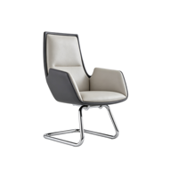 Chaise de direction ergonomique confortable à hauteur réglable en cuir PU pivotante, idéale pour le bureau à domicile et les bureaux professionnels