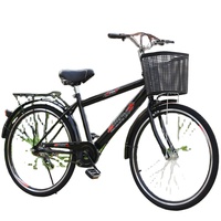 Vélo de ville léger en acier haute teneur en carbone de 26 pouces, best-seller pour adultes (hommes et femmes) ; Cadeau promotionnel en gros direct usine